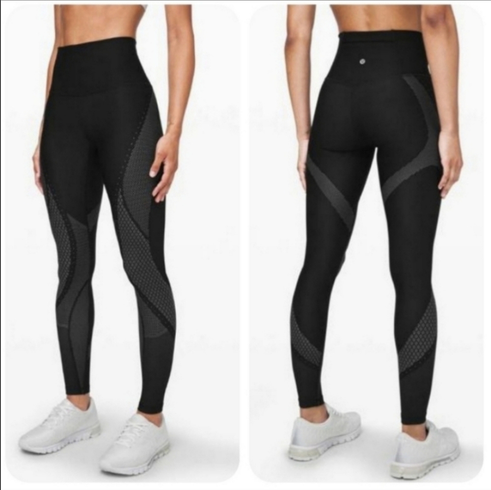 Lululemon Mapped Out High-Rise Tight 28" | Black / Glacier Grey | 8 - Picture 1 of 11